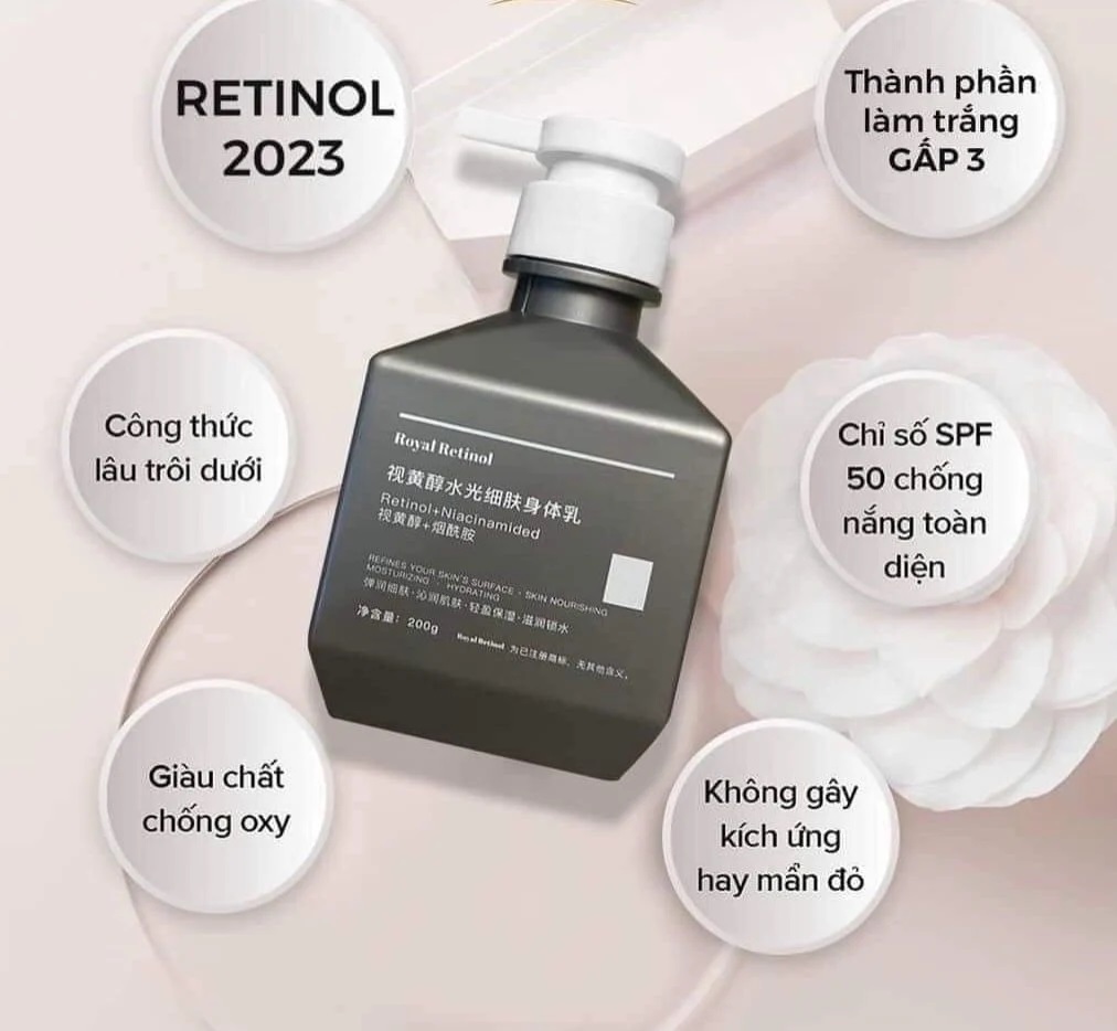 kem ủ trắng da toàn thân ROYAL RETINOL