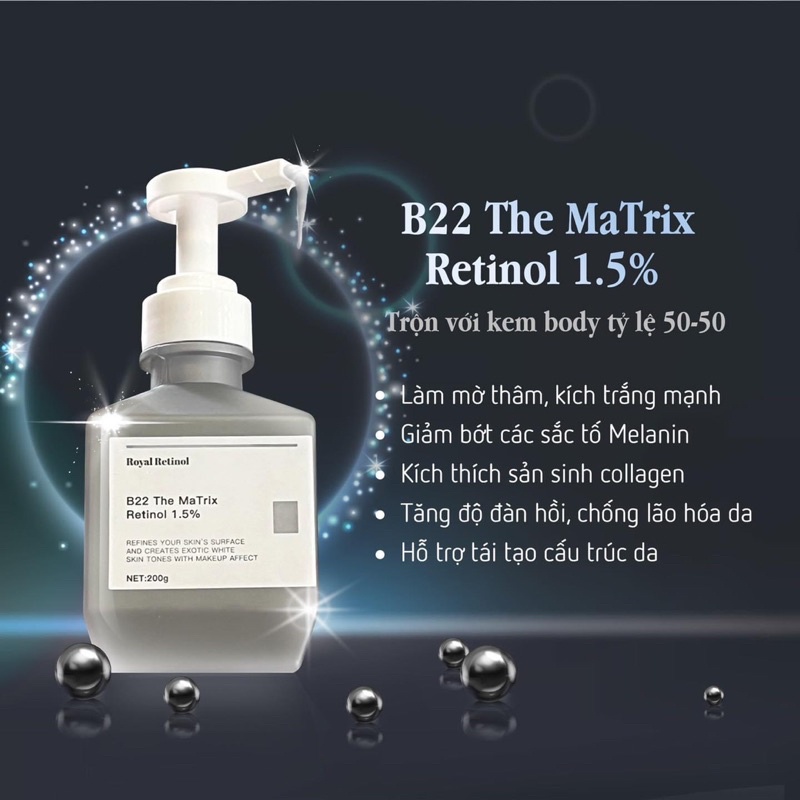 kem ủ trắng da toàn thân ROYAL RETINOL